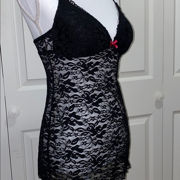 Gilligan & O'Malley Black Lace Teddy - Picture 7 of 8